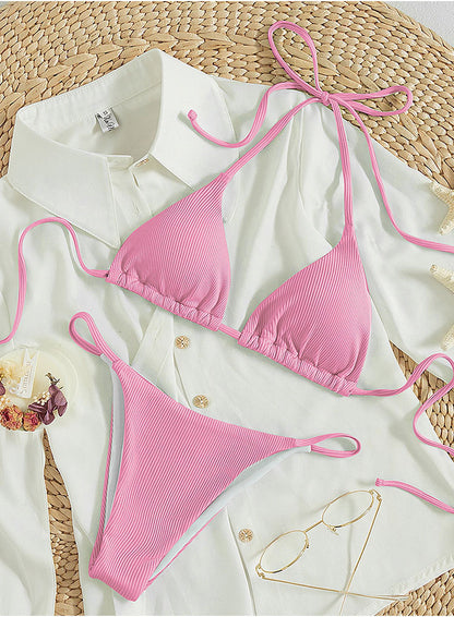 Lace Up Bikini Swimsuit