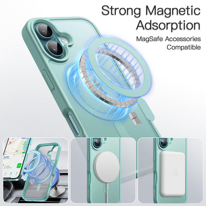 JETech Magnetic Case for iPhone 16 Plus 6.7-Inch Compatible with MagSafe, Translucent Matte Back Slim Shockproof Phone Cover (Teal)
