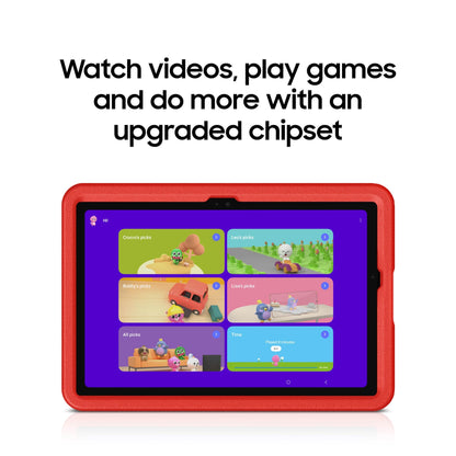 SAMSUNG Galaxy Tab A9+ Kids Edition 11” 64GB WiFi Android Tablet, Long Battery Life, Expandable Storage, Slim & Lightweight, Kid-Friendly Durable Puffy Cover, US Version, Red