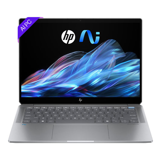 HP OmniBook X AI 14" Laptop with Copilot: 2.2K Touch Display, Qualcomm® Snapdragon® Processor, 16GB RAM, 1TB SSD, Wi-Fi 7, Bluetooth® 5.4, 26-Hour Battery Life, Meteor Silver, A42H8PA