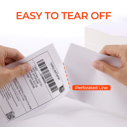 MUNBYN 4x6 Inch Direct Thermal Labels, 6000 Labels/12 Rolls(500 Pcs per Roll), Shipping Label Paper for Printers, Permanent Adhesive Mailing Postage Labels Packages White
