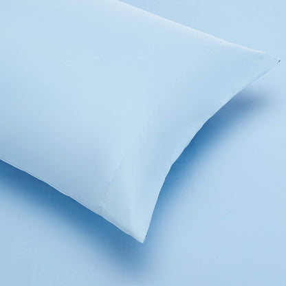 7-Piece Lightweight Microfiber Bed-in-a-Bag Comforter Bedding Set - King, Blue Stripe