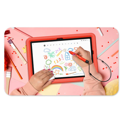 SAMSUNG Galaxy Tab A9+ Kids Edition 11” 64GB WiFi Android Tablet, Long Battery Life, Expandable Storage, Slim & Lightweight, Kid-Friendly Durable Puffy Cover, US Version, Red