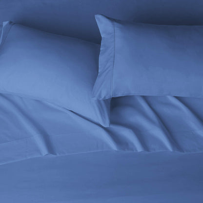 Lightweight Super Soft, Wrinkle-Free, Breathable Easy Care Microfiber 4-Piece Bed Sheet Set with 14-Inch Deep Pockets, Queen, Dutch Blue, Solid