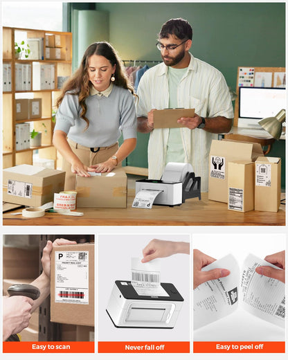 MUNBYN Thermal Direct Shipping Label (Pack of 500 4x6 Per Roll Labels) - Commercial Grade…