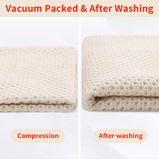 100% Cotton Waffle Weave Kitchen Dish Towels, Ultra Soft Absorbent Quick Drying Cleaning Towel, 13 x 28 Inches, 12-Pack, Mixed Color