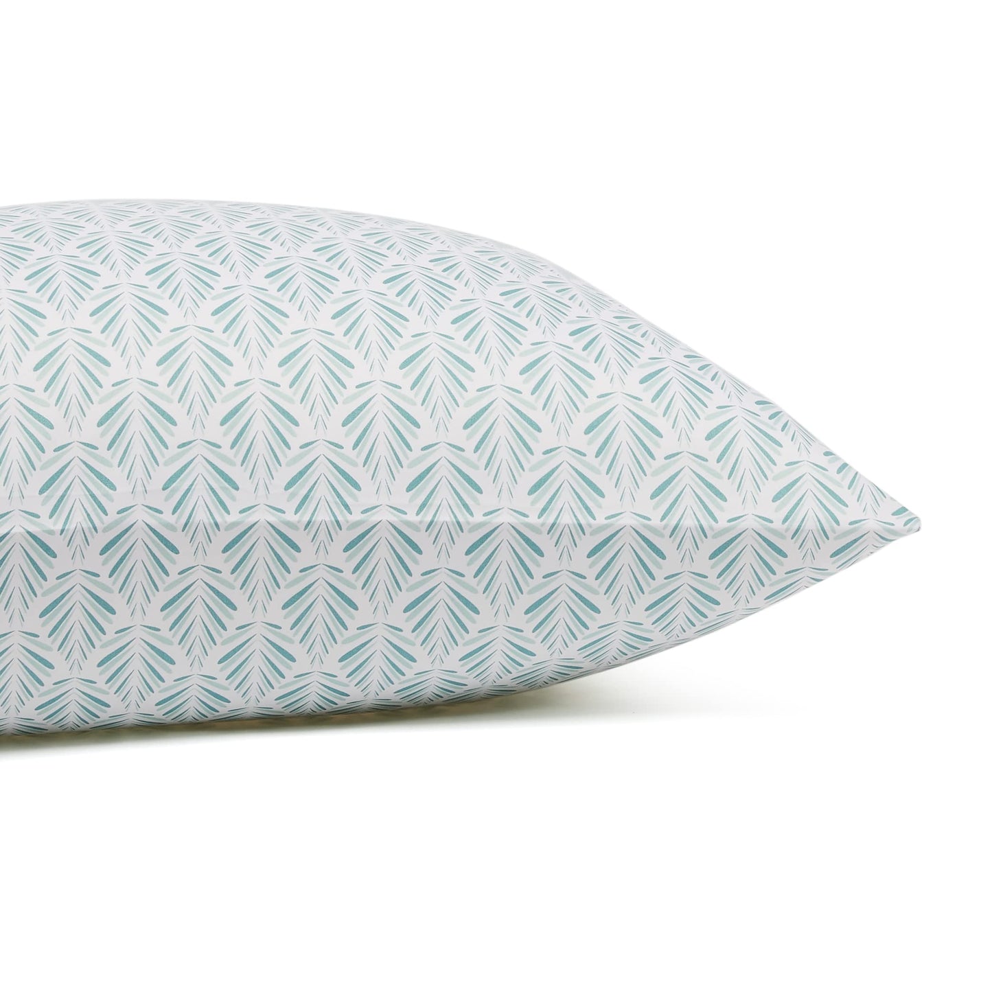 Lightweight Super Soft Easy Care Microfiber 4 Piece Comfortable Bed Sheet Set With 14" Deep Pockets, Full, Aqua Fern, Printed