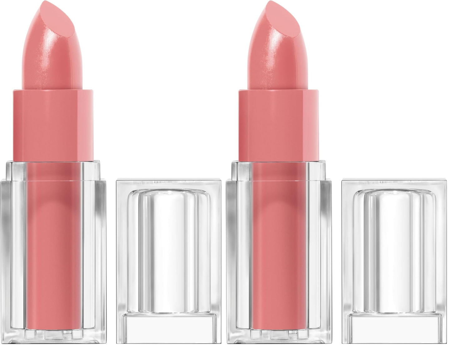 CoverGirl Clean Lip Color, Satin Slipper, Satin Finish, 24-Hour Wear, Squalane, Avocado & Aloe, Non-Drying (Pack of 2)