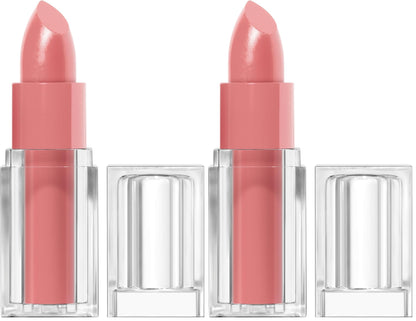 CoverGirl Clean Lip Color, Satin Slipper, Satin Finish, 24-Hour Wear, Squalane, Avocado & Aloe, Non-Drying (Pack of 2)
