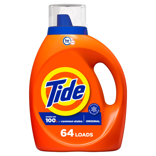 Tide Liquid Laundry Detergent, Original, 64 loads, 84 fl oz, HE Compatible (Packaging May Vary)