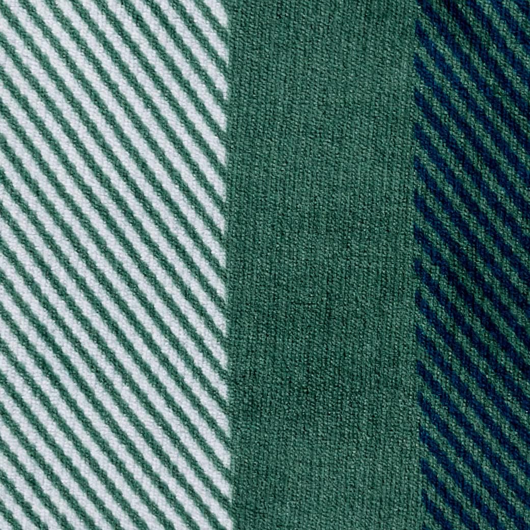 Ultra-Soft Micromink Sherpa 3 Piece Comforter Bed Set, Full/Queen, Green Plaid