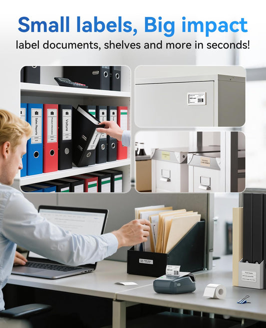 NIIMBOT B1 Label Maker, Portable Thermal Label Printer, Mini Label Maker Machine with Tape, Bluetooth Small Sticker Printer with Auto Identification, Labelling Machine for Office, Home, Business