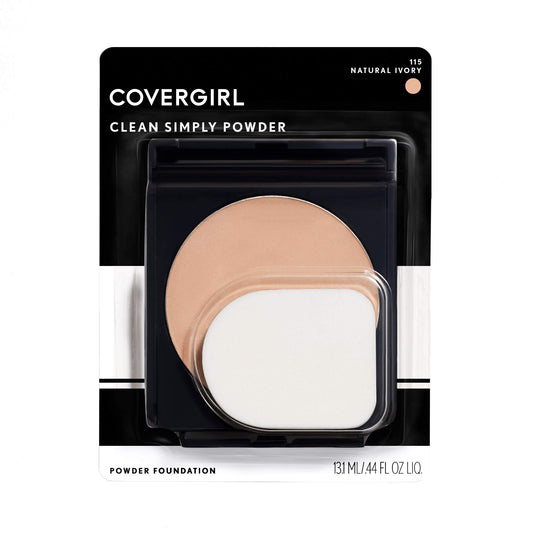COVERGIRL Clean Powder Foundation Natural Ivory 115, 0.41 oz