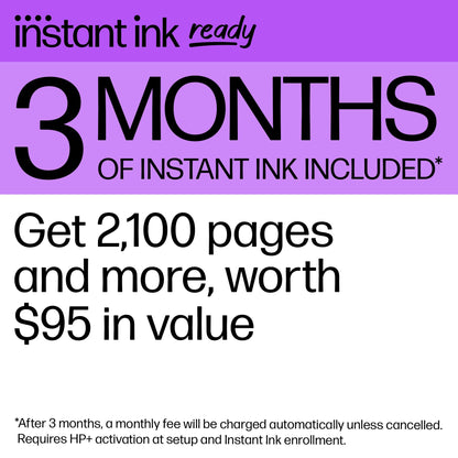 HP DeskJet 4255e Wireless All-in-One Color Inkjet Printer, Scanner, Copier, Best-for-Home, 3 Month Instant Ink Trial Included (588S6A)
