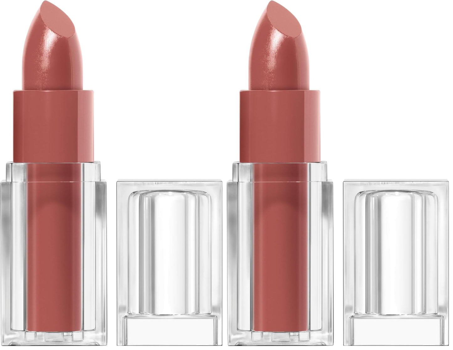 CoverGirl Clean Lip Color, Maple Glaze, Satin Finish, 24-Hour Wear, Squalane, Avocado & Aloe, Non-Drying (Pack of 2)