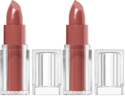 CoverGirl Clean Lip Color, Maple Glaze, Satin Finish, 24-Hour Wear, Squalane, Avocado & Aloe, Non-Drying (Pack of 2)
