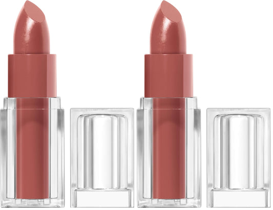 CoverGirl Clean Lip Color, Maple Glaze, Satin Finish, 24-Hour Wear, Squalane, Avocado & Aloe, Non-Drying (Pack of 2)