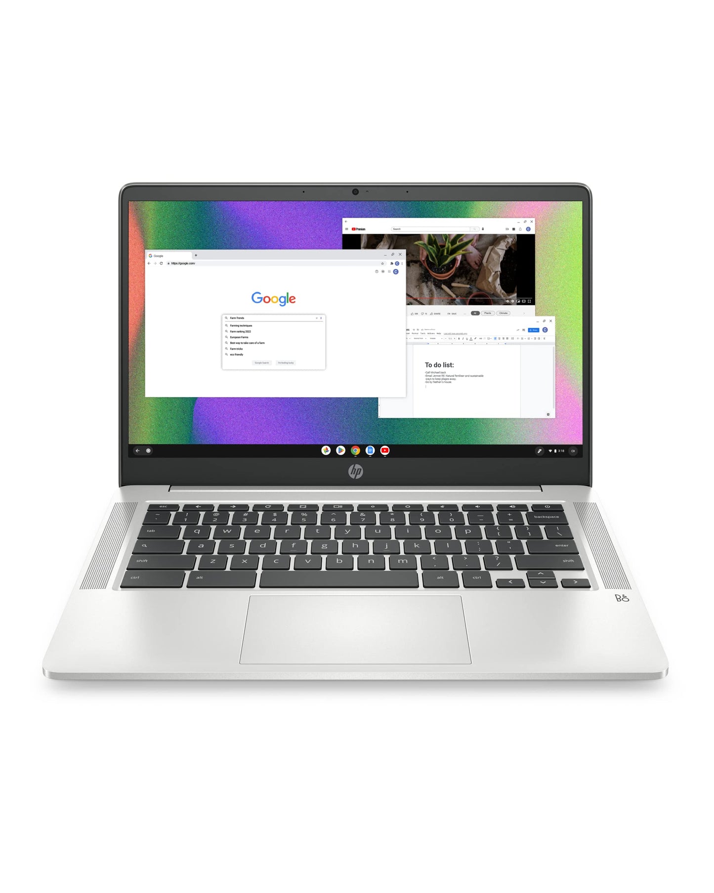 HP Chromebook 14" HD Laptop for Business & Students, Intel Celeron N4120, 4GB LPDDR4, 224GB Storage(64GB eMMC+160GB Docking Station), UHD Graphics, Webcam, Long Battery Life, Chrome OS, Modern Gray