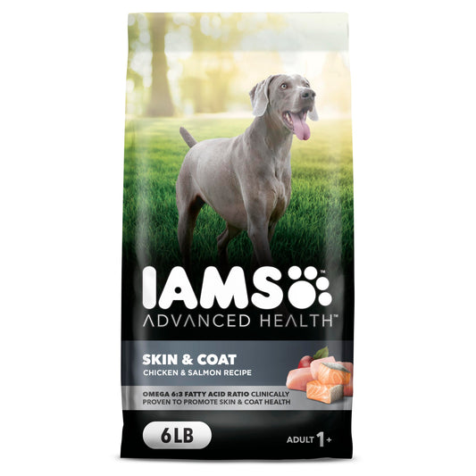 IAMS Advanced Health Skin & Coat Adult Dry Dog Food Chicken and Salmon Recipe, 6 lb. Bag