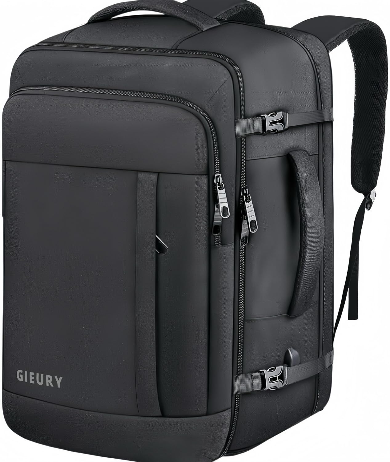Extra Large Travel Backpack, 55L Carry On Backpack for Men & Women, Expandable Big Capacity Bag For Airplanes, Travel Gifts for Men Women, Fits 18.4 Inch Laptop, Luggage Suitcase Daypack Bag, Black