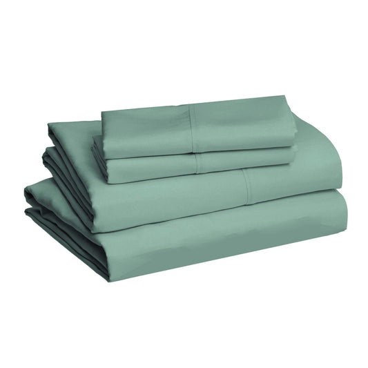 Lightweight Super Soft Easy Care Breathable Microfiber 4-Piece Bed Sheet Set with 14-Inch Deep Pockets, King, Emerald Green, Solid