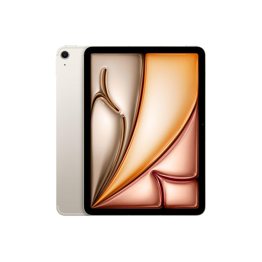 Apple iPad Air 11-inch with M3 chip Built for Apple Intelligence, Liquid Retina Display, 128GB, 12MP Front/Back Camera, Wi-Fi 6E + 5G Cellular, Touch ID, All-Day Battery Life — Starlight