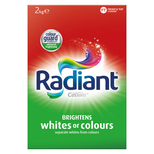 Radiant Washing Powder Laundry Detergent for Whites or Colours, 2kg (Pack of 2)