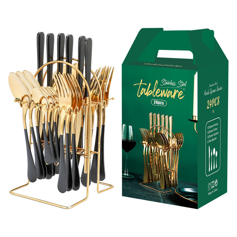 Cutlery Set With Storage Rack