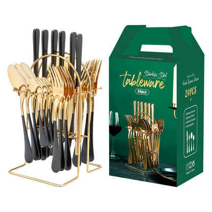 Cutlery Set With Storage Rack