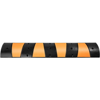VEVOR Rubber Speed Bump, 2 Pack 2 Channel Speed Bump Hump, Long Modular Speed Bump Rated 22000 LBS Load Capacity, 72.8 X 12.2 X 2.2 Garage Speed Bump For Asphalt Concrete Gravel Driveway-6 FT