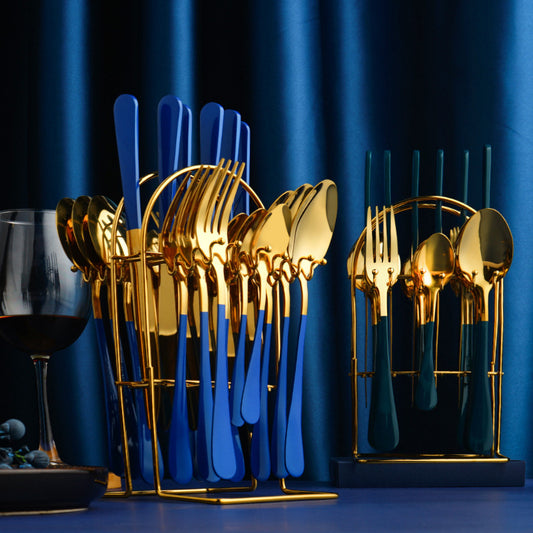 Cutlery Set With Storage Rack