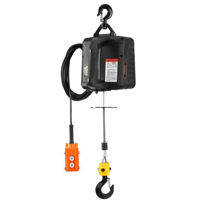 VEVOR 3-in-1 Electric Hoist Winch, 1100lbs 1500W Portable Power Winch Crane,  22.9 Ft Lifting Height, 13 Ft Min With Manual, Wired And Wireless Remote Control, Overload Protection