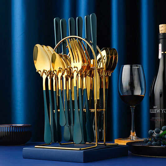 Cutlery Set With Storage Rack