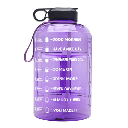 Creative Gradient Portable Plastic Big Water Bottle