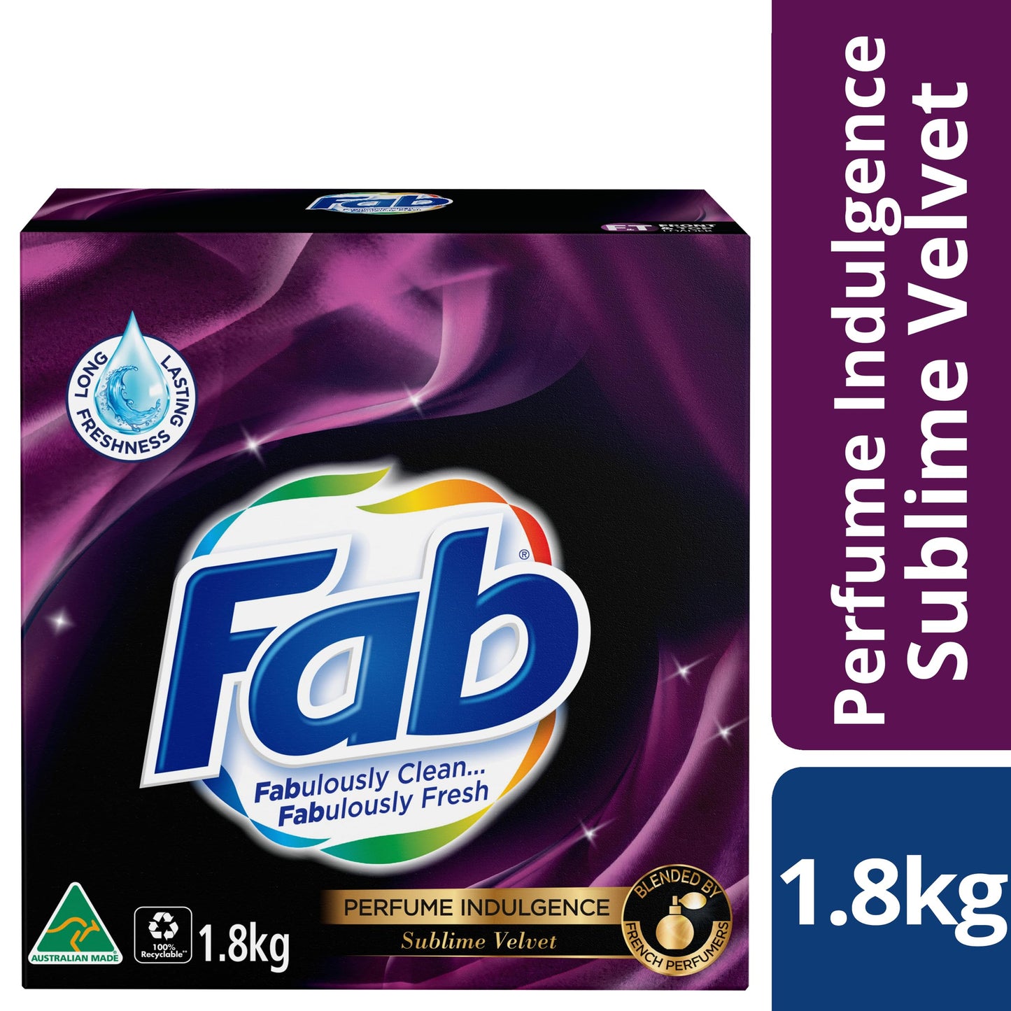 Fab Perfume Indulgence Sublime Velvet, Laundry Powder Washing Detergent, (packaging may vary), 1.8 Kilograms (Pack of 2)