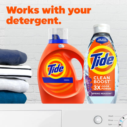 Tide Clean Boost Fabric Rinse, Removes Odours and Residues, Safe on All Fabrics, Free of Dyes and Heavy Perfumes, Spring Meadow Scent, 1.43L