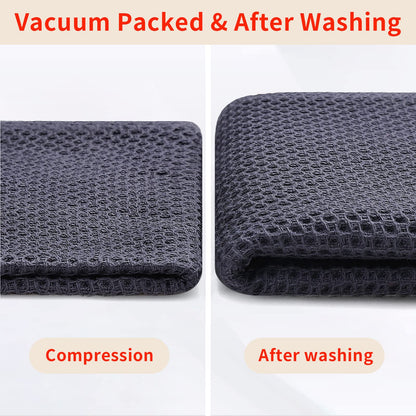 100% Cotton Waffle Weave Kitchen Dish Cloths, Ultra Soft Absorbent Quick Drying Dish Towels, 12 x 12 Inches, 6-Pack, Mixed Color