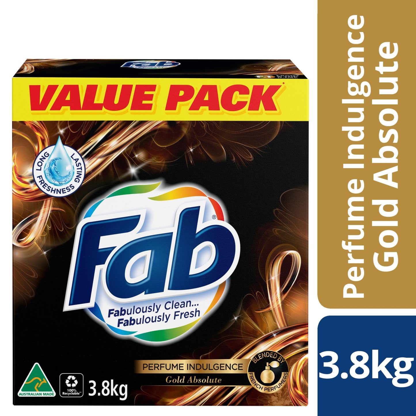 Fab Perfume Indulgence Gold Absolute Laundry Powder Detergent, 3.8 Kilograms
