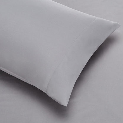 7-Piece Lightweight Microfiber Bed-in-a-Bag Comforter Bedding Set - Full/Queen, Gray Calvin Stripe