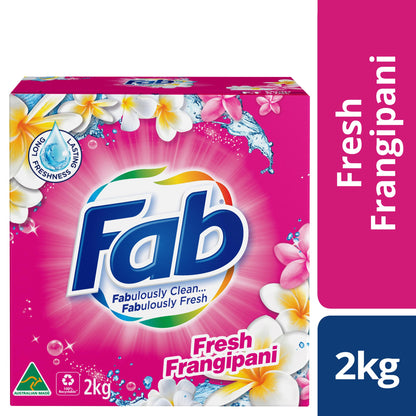 Fab Fresh Frangipani Front and Top Loader Laundry Powder Detergent 2 kg