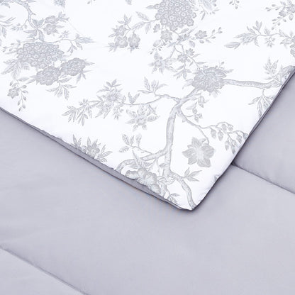 8-Piece Ultra-Soft Microfiber Bed-In-A-Bag Comforter Bedding Set - King, Grey Chinoiserie
