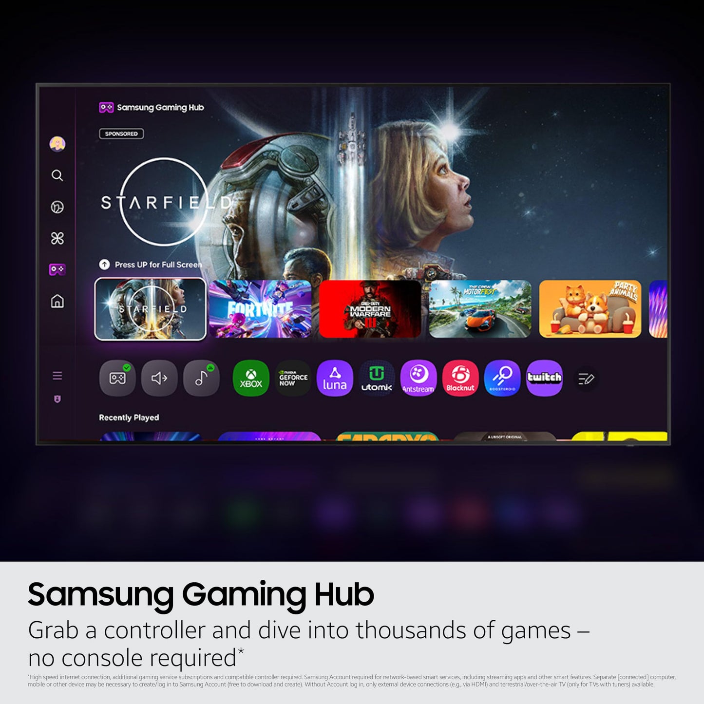 SAMSUNG 85-Inch Class QLED Q7F Series Samsung Vision AI Smart TV (2025 Model, 85Q7F) Quantum HDR, Object Tracking Sound Lite, Q4 AI Gen1 Processor, 4K upscaling, Gaming Hub, Alexa Built-in
