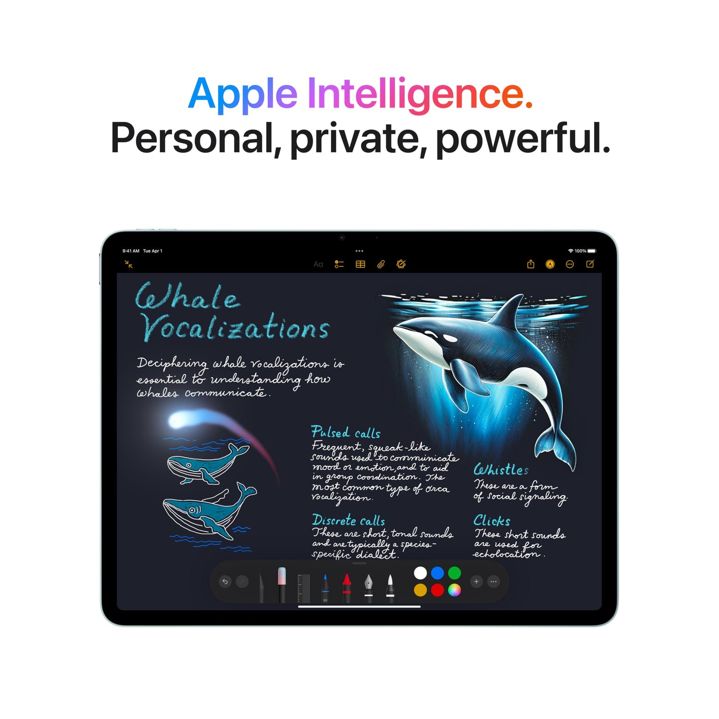 Apple iPad Air 11-inch with M3 chip Built for Apple Intelligence, Liquid Retina Display, 128GB, 12MP Front/Back Camera, Wi-Fi 6E + 5G Cellular, Touch ID, All-Day Battery Life — Starlight