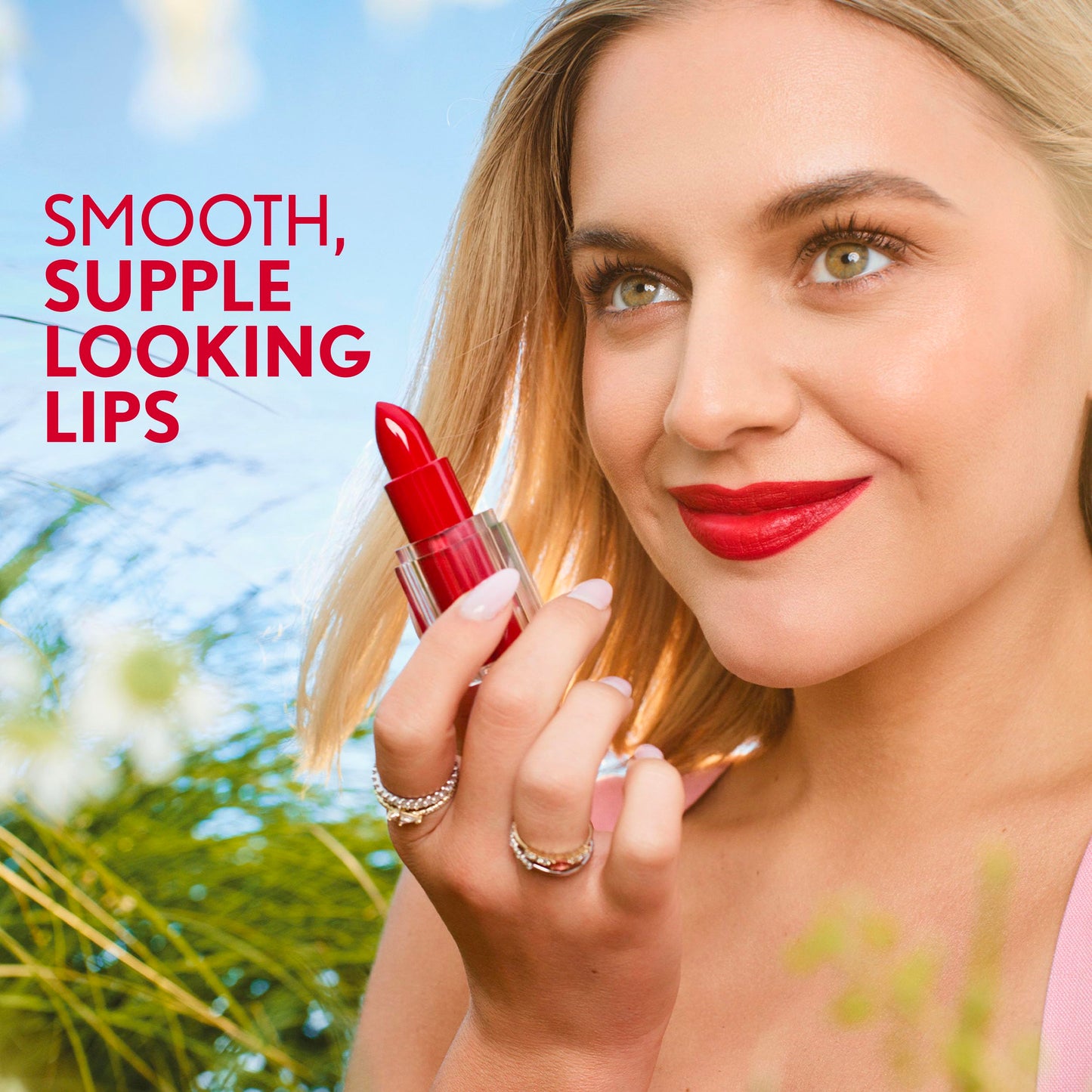 CoverGirl Clean Lip Color, Blooming Lilac, Satin Finish, 24-Hour Wear, Squalane, Avocado & Aloe, Non-Drying
