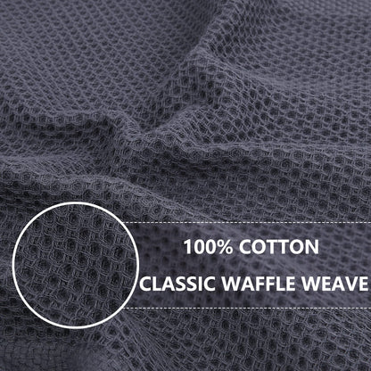 100% Cotton Waffle Weave Kitchen Dish Towels, Ultra Soft Absorbent Quick Drying Cleaning Towel, 13 x 28 Inches, 8-Pack, Multicolor