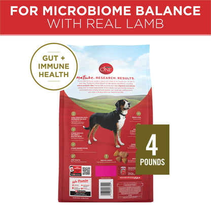 Purina ONE Dry Dog Food Lamb and Rice Formula - (Pack of 4) 4 lb. Bags