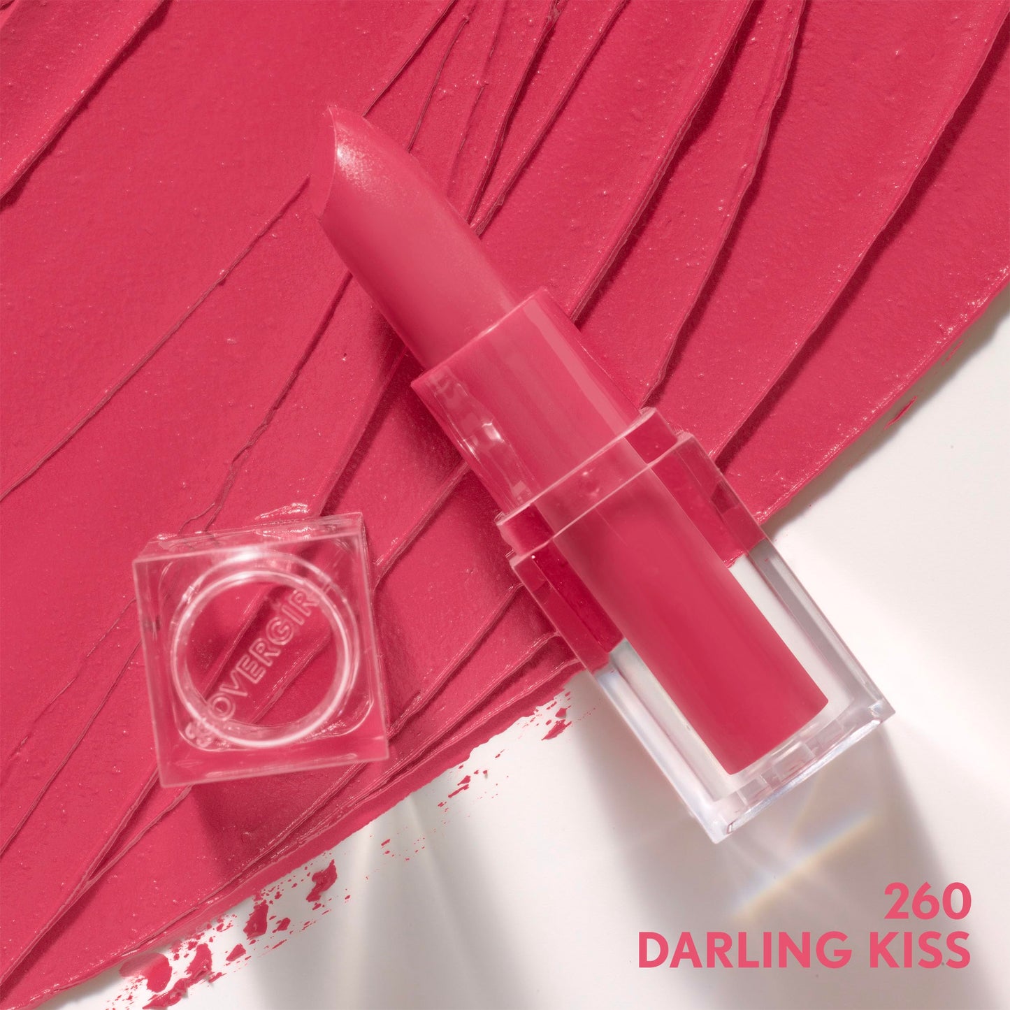 CoverGirl Clean Lip Color, Darling Kiss, Satin Finish, 24-Hour Wear, Squalane, Avocado & Aloe, Non-Drying