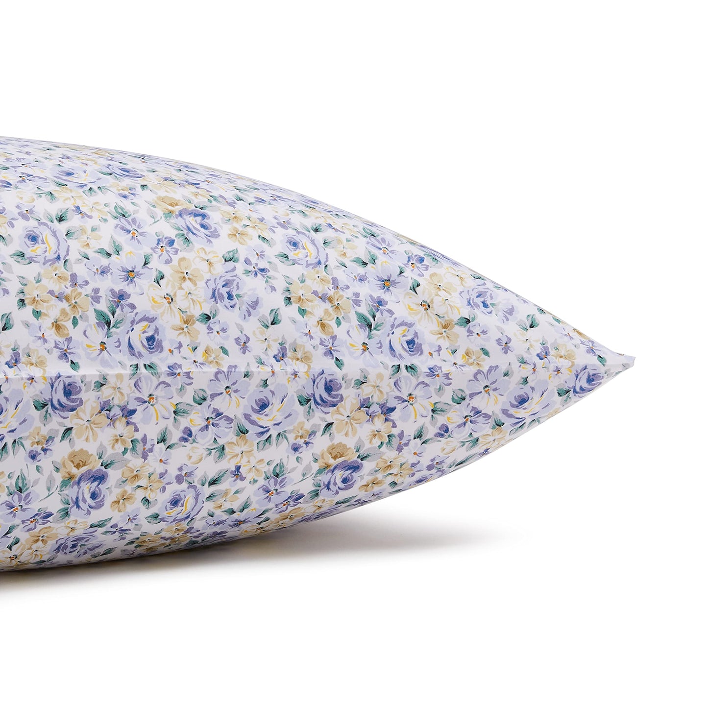 Lightweight Super Soft Easy Care Microfiber 4 Piece Bed Sheet Set With 14-inch Deep Pockets, Queen, Blue Floral,Printed