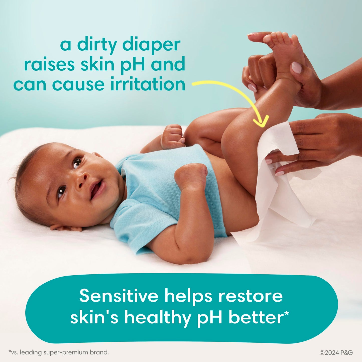 Pampers Baby Wipes Sensitive Perfume Free 3X Refill Packs 192 Count