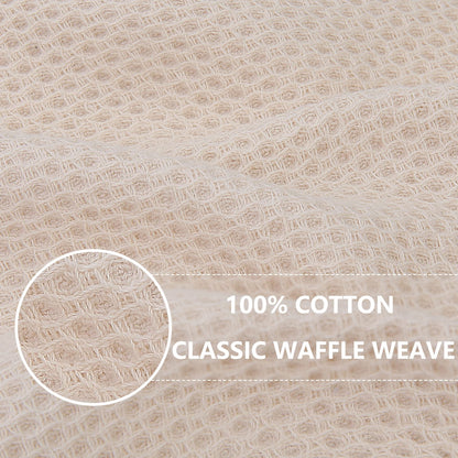 100% Cotton Waffle Weave Kitchen Dish Cloths, Ultra Soft Absorbent Quick Drying Dish Towels, 12 x 12 Inches, 12-Pack, Multicolor